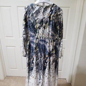 Annah Hariri White Long sleeve Maxi Dress - Size L